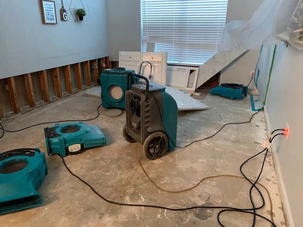 Dehumidifier in flood-cut room for Water Extraction & Removal in Croton-on-Hudson
